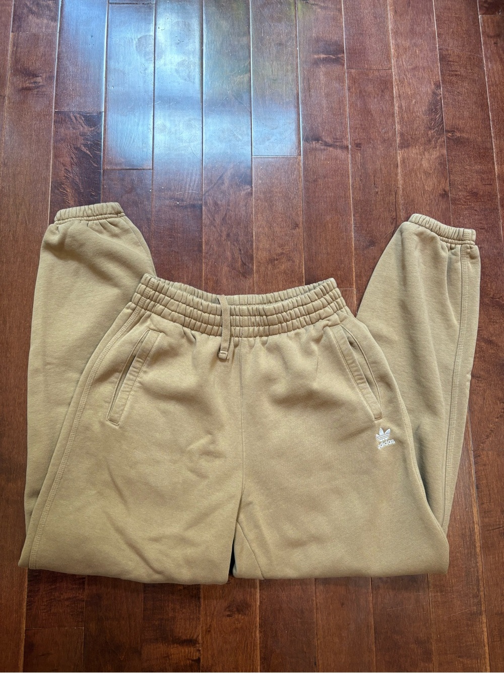 Adidas Tan Jogger Sweatpants Size Small - Picture 2 of 5